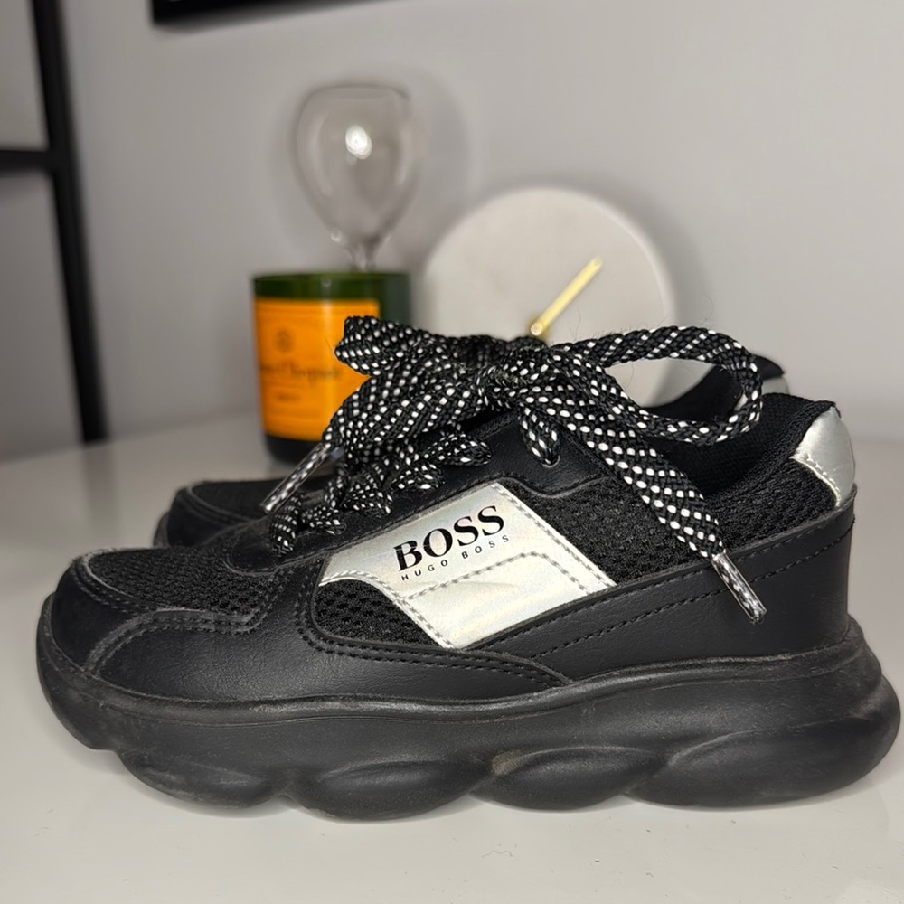 BOSS Black and White Chunky Sneakers
